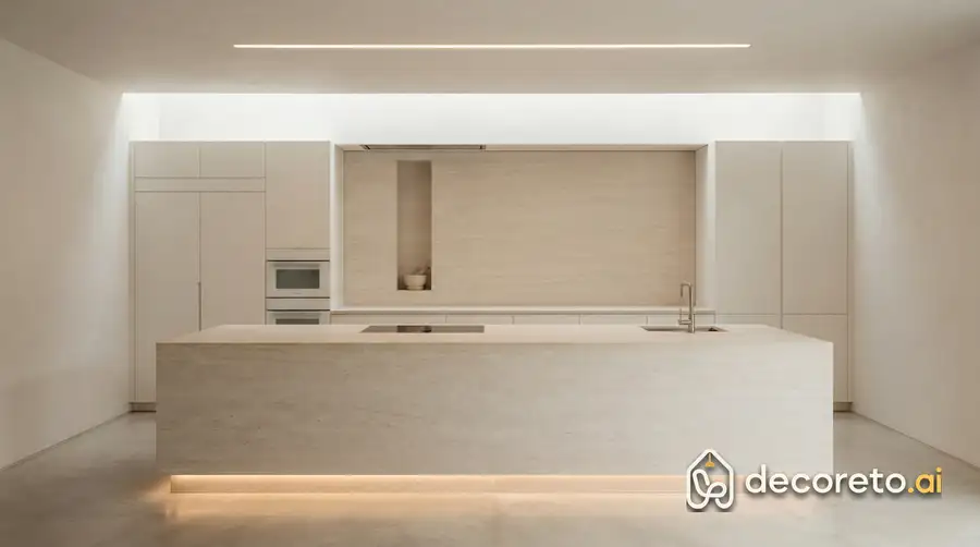 Kitchen · Handleless monolith, hidden daylight — 2